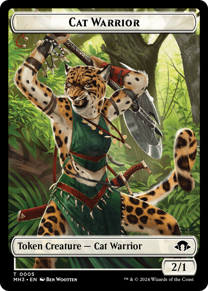 Jeton de guerrier chat [Jetons Modern Horizons 3] 