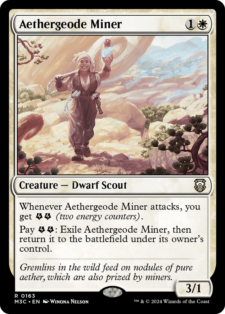 Mineur d'Aethergeode (Feuille d'ondulation) [Modern Horizons 3 Commander] 