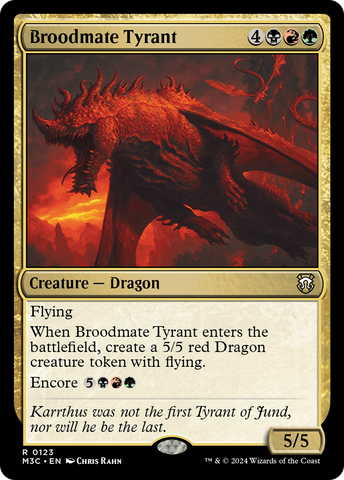 Broodmate Tyrant (Art étendu) (Ripple Foil) [Modern Horizons 3 Commander] 