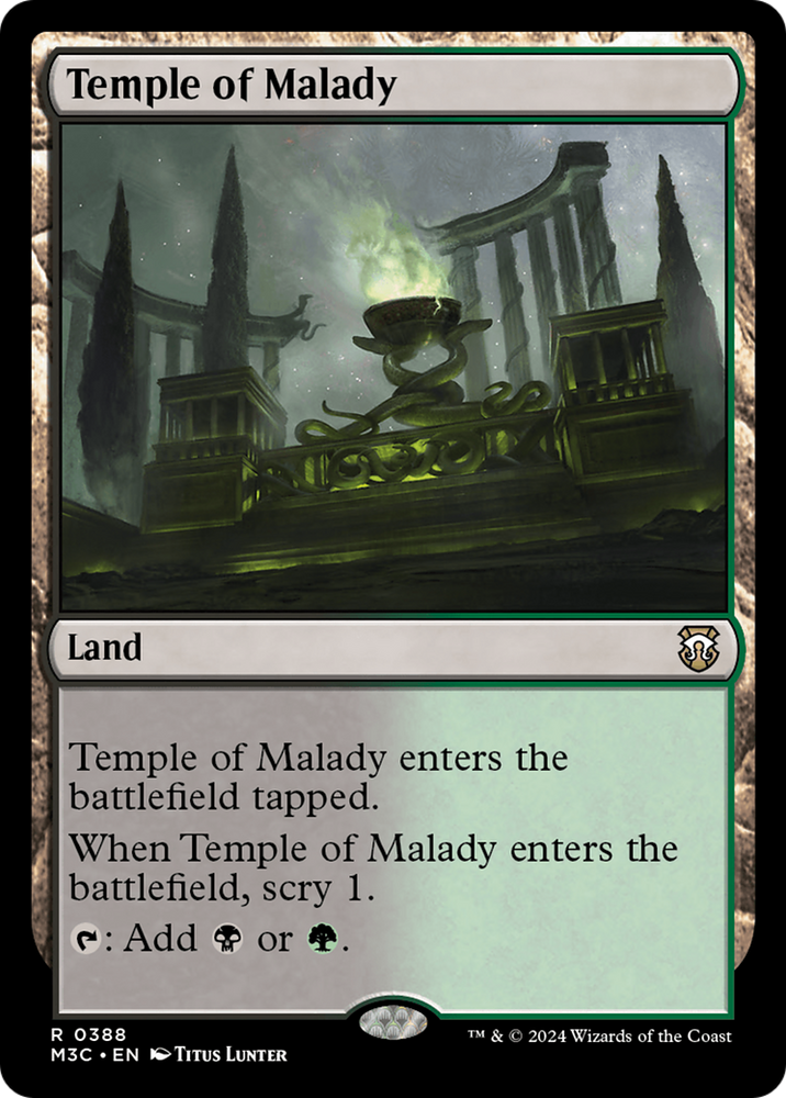 Temple de la Maladie (Ripple Foil) [Modern Horizons 3 Commander] 