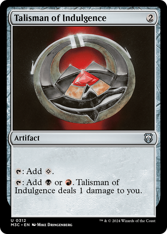 Talisman d'indulgence (Ripple Foil) [Modern Horizons 3 Commander] 