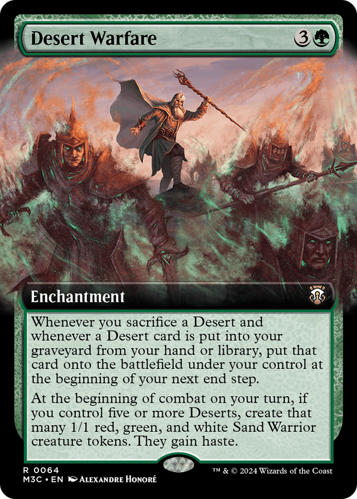 Desert Warfare (Extended Art) (Ripple Foil) [Modern Horizons 3 Commander] 