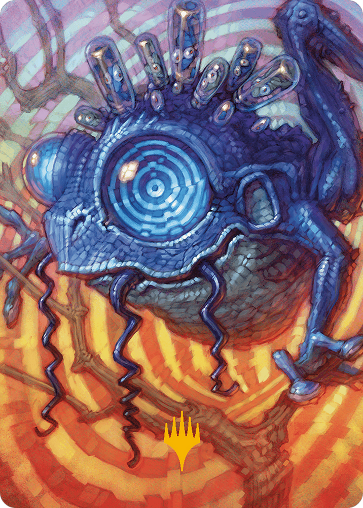 Carte d'art de grenouille psychique (symbole de planeswalker estampillé or) [Modern Horizons 3 Art Series] 