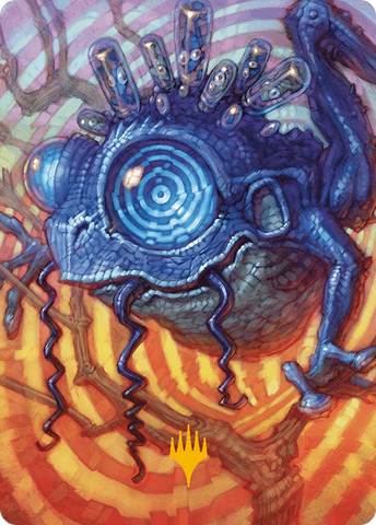 Carte d'art de grenouille psychique (symbole de planeswalker estampillé or) [Modern Horizons 3 Art Series] 