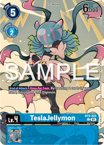 TeslaJellymon [BT9-025] (Digimon Illustration Competition Pack 2023) [X Record Promos] 