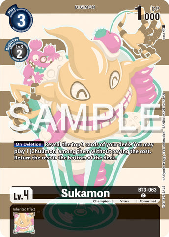 Sukamon [BT3-063] (Digimon Illustration Competition Pack 2023) [Sortie des promotions spéciales Booster] 