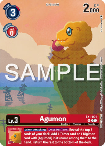 Agumon [EX1-001] (Digimon Illustration Competition Pack 2023) [Promos de la collection classique] 