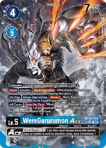 WereGarurumon Ace [BT15-026] (Art alternatif) [Dépasser l'Apocalypse] 