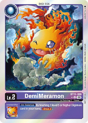 DemiMeramon [BT15-006] (Pack promotionnel de la boîte Exceed Apocalypse) [Promotions Exceed Apocalypse] 