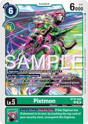 Pistmon [BT16-044] [Observateur débutant] 