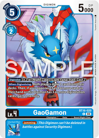 GaoGamon [BT16-020] [Observateur débutant] 