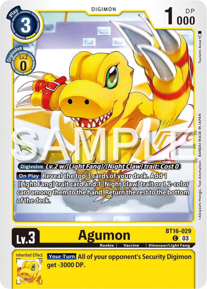 Agumon [BT16-029] [Observateur débutant] 