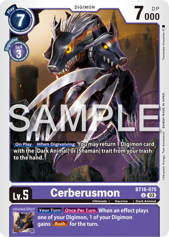 Cerberusmon [BT16-075] [Observateur débutant] 