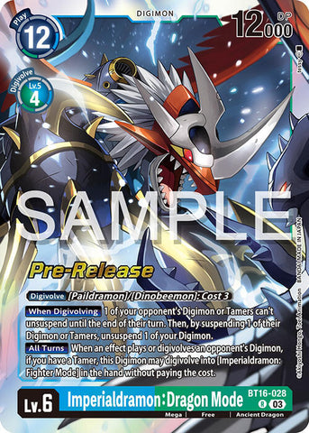 Imperialdramon : Mode Dragon [BT16-028] [Promos de pré-version de Beginning Observer] 