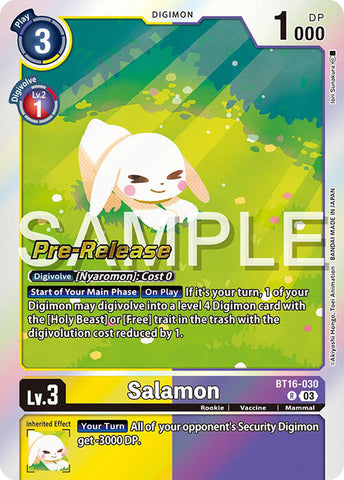 Salamon [BT16-030] [Promos de pré-version de Beginning Observer] 