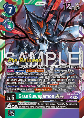 GranKuwagamon Ace [BT16-046] [Promos de pré-version de Beginning Observer] 