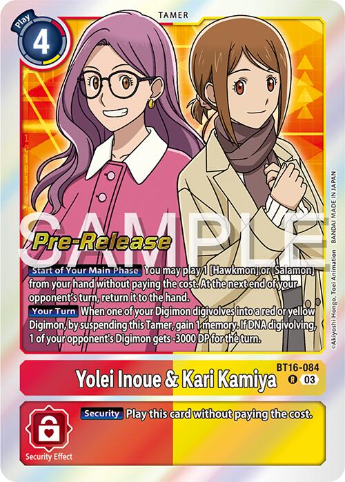 Yolei Inoue et Kari Kamiya [BT16-084] [Promos de pré-version de Beginning Observer] 