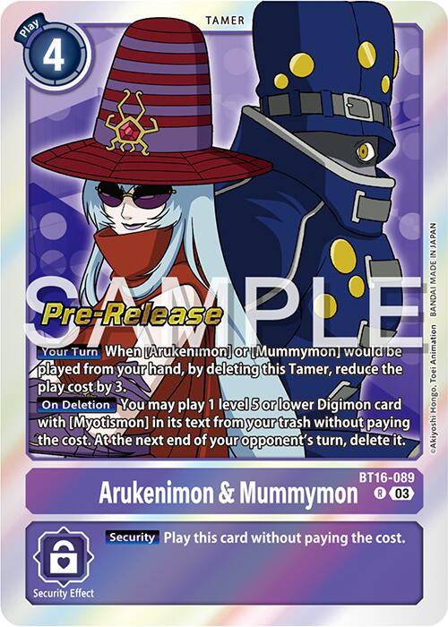 Arukenimon &amp; Mummymon [BT16-089] [Promos de pré-version de Beginning Observer] 