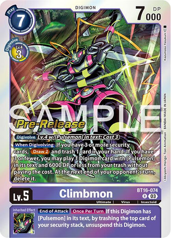 Climbmon [BT16-074] [Promos de pré-version de Beginning Observer] 