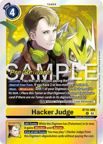 Hacker Judge [BT16-086] [Promos de pré-version de Beginning Observer] 