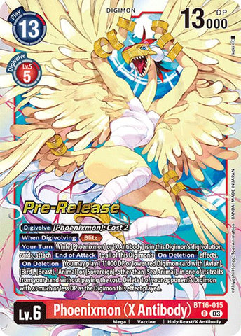 Phoenixmon (Anticorps X) [BT16-015] [Promos de pré-version de Beginning Observer] 