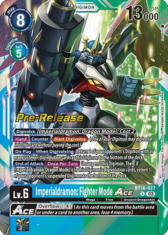 Imperialdramon : Fighter Mode Ace [BT16-027] [Promos de pré-version de Beginning Observer] 