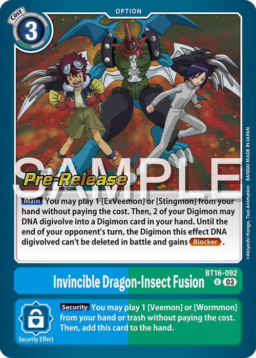 Invincible Dragon-Insect Fusion [BT16-092] [Promos de pré-version de Beginning Observer] 