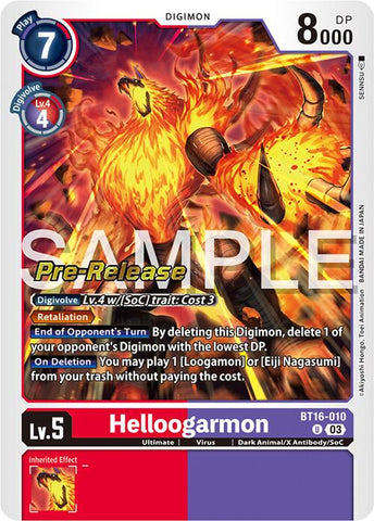 Helloogarmon [BT16-010] [Promos de pré-version de Beginning Observer] 