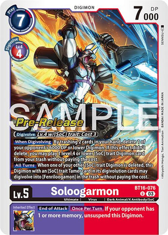 Soloogamon [BT16-076] [Promos de pré-version de Beginning Observer] 