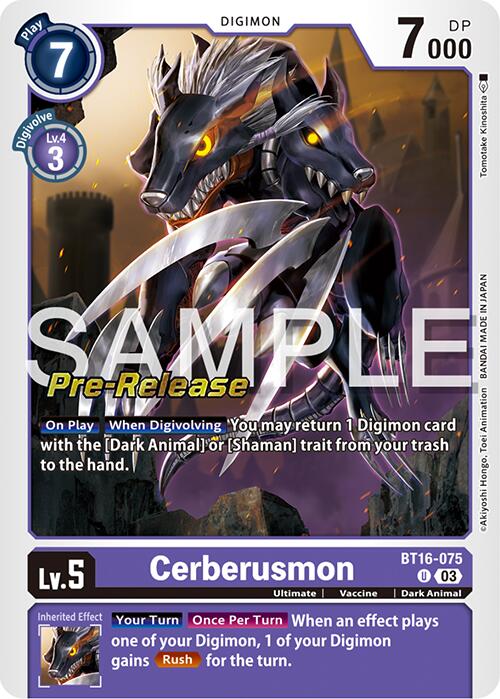 Cerberusmon [BT16-075] [Promos de pré-version de Beginning Observer] 