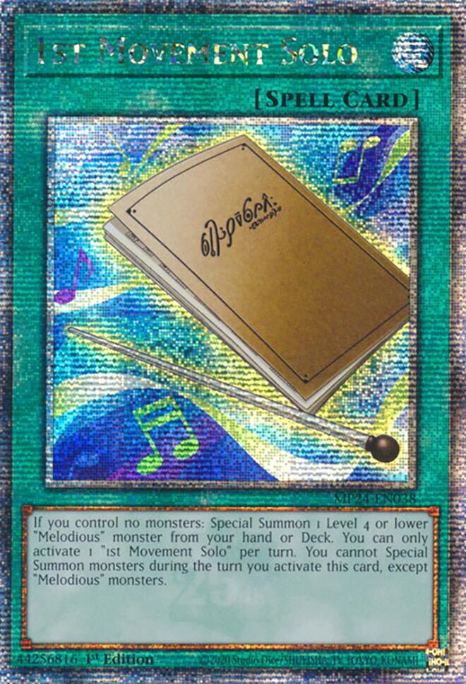 1st Movement Solo (Quarter Century Secret Rare) (MP24-EN038) - 25th Anniversary Tin: Dueling Mirrors 1st Edition