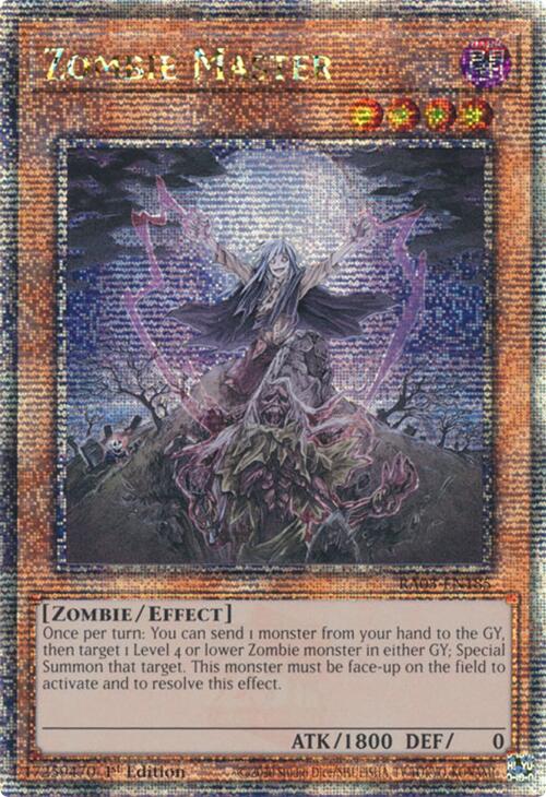 Zombie Master (Quarter Century Secret Rare) (RA03-EN185) - Quarter Century Bonanza 1st Edition