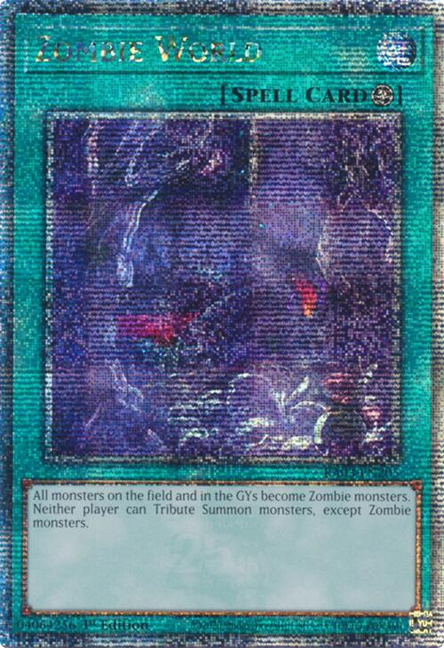 Zombie World (Quarter Century Secret Rare) (RA03-EN205) - Quarter Century Bonanza 1st Edition