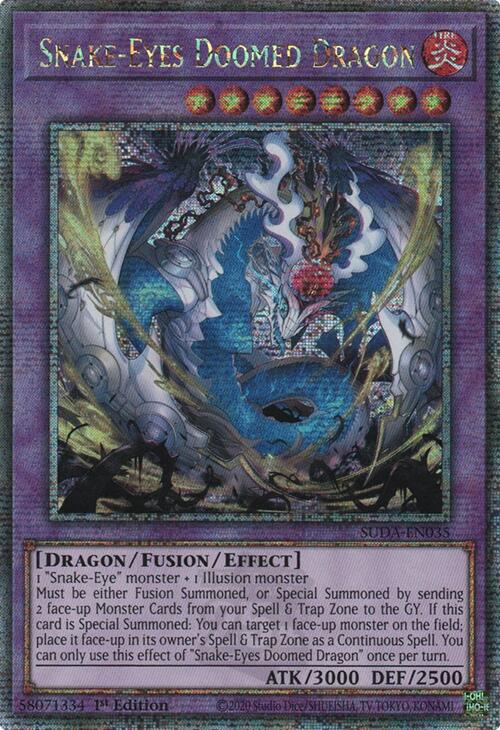 Snake-Eyes Doomed Dragon (Quarter Century Secret Rare) [SUDA-EN035] Quarter Century Secret Rare