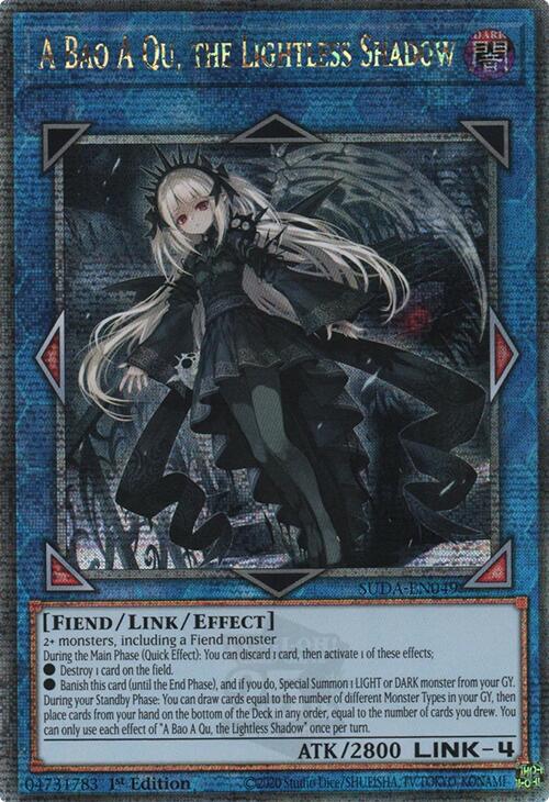 A Bao A Qu, the Lightless Shadow (Quarter Century Secret Rare) (SUDA-EN049) - Supreme Darkness 1st Edition