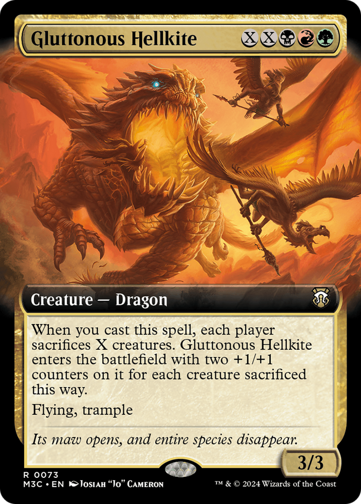 Hellkite glouton (Art étendu) [Modern Horizons 3 Commander] 