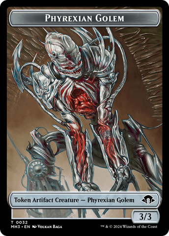 Germe Phyrexian // Jeton double face du Golem Phyrexian [Modern Horizons 3 Tokens] 