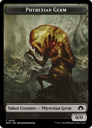 Germe Phyrexian // Emblème - Tamiyo, jeton double face d'érudit chevronné [Modern Horizons 3 Tokens] 