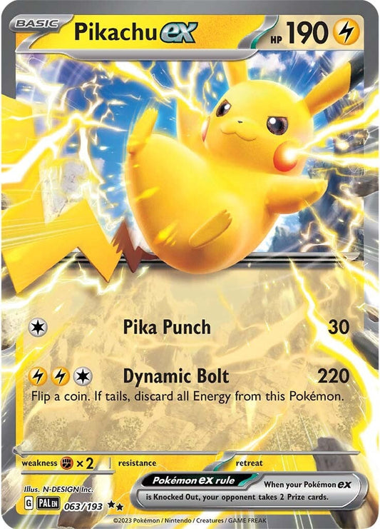 Pikachu ex (063/193) [Écarlate et Violet : Paldea Evolved] 