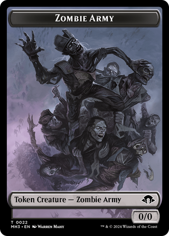 Jeton de l'armée zombie [Modern Horizons 3 jetons] 