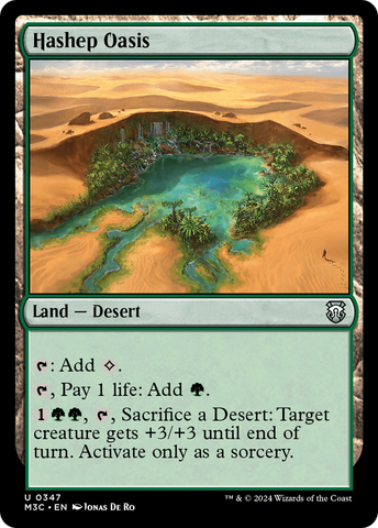 Hashep Oasis (Ripple Foil) [Modern Horizons 3 Commander] 