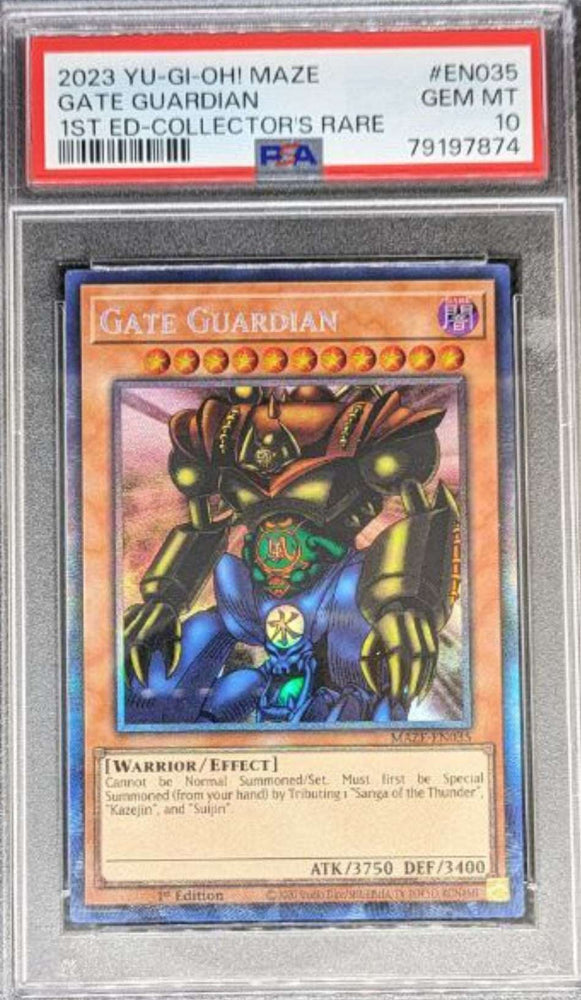 Yugioh - PSA 10 - Gate Guardian - Collector's Rare - MAZE