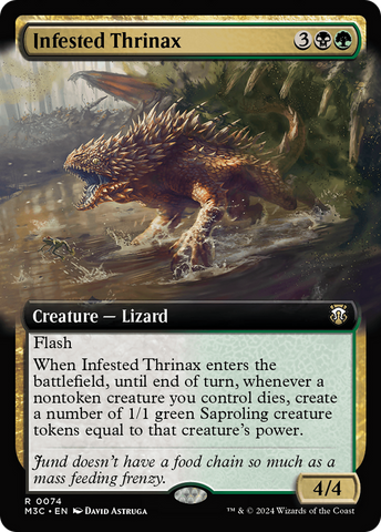 Thrinax infesté (art étendu) [Modern Horizons 3 Commander] 