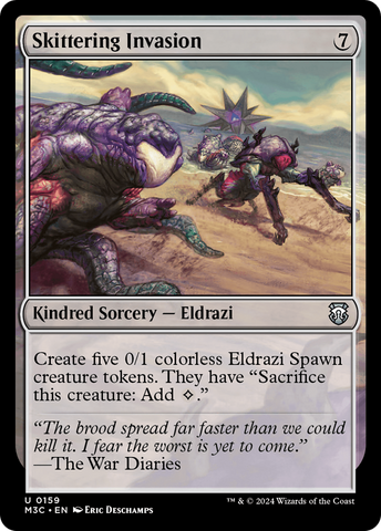 Invasion skittering (Ripple Foil) [Modern Horizons 3 Commander] 