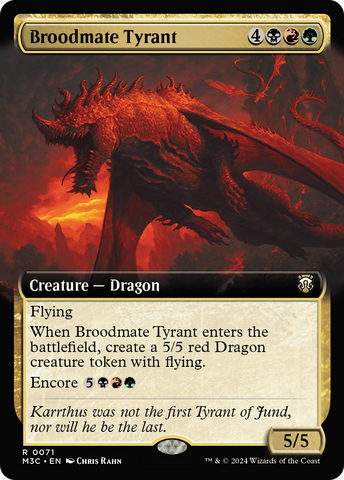 Broodmate Tyrant (Art étendu) [Modern Horizons 3 Commander] 