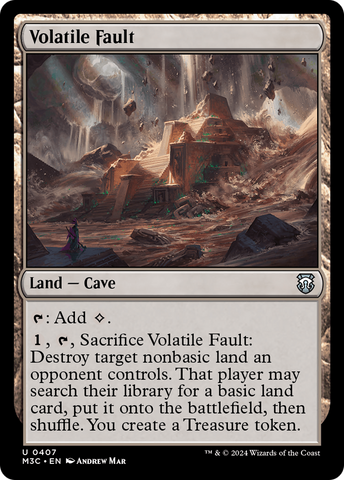 Faille volatile (Feuille d'ondulation) [Modern Horizons 3 Commander] 