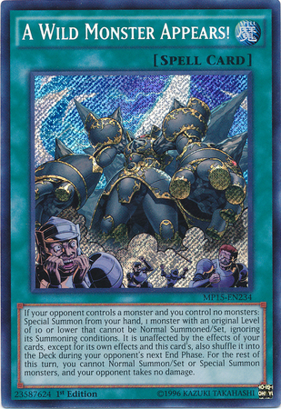 A Wild Monster Appears! [MP15-EN234] Secret Rare