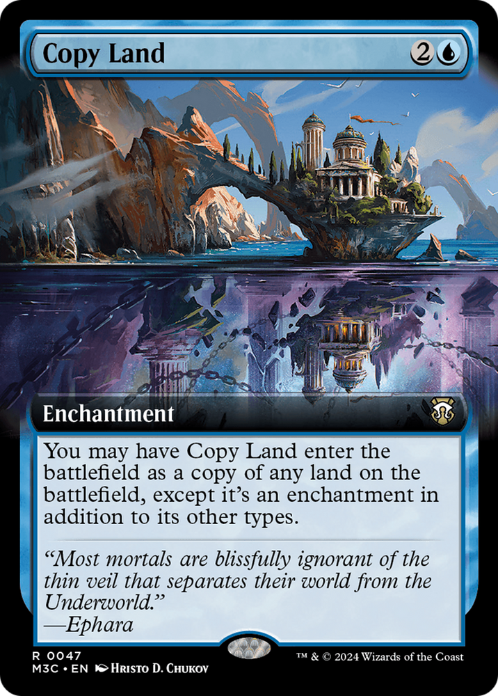 Copier Land (Art étendu) (Ripple Foil) [Modern Horizons 3 Commander] 