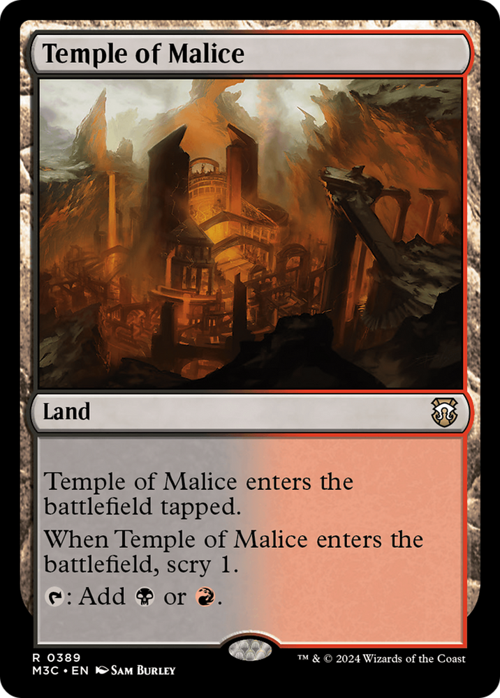 Temple de la Malice (Ripple Foil) [Modern Horizons 3 Commander] 