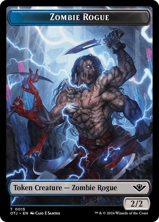 Zombie Rogue // Jeton double face pour intrigue [Jetons Hors-la-loi de Thunder Junction] 